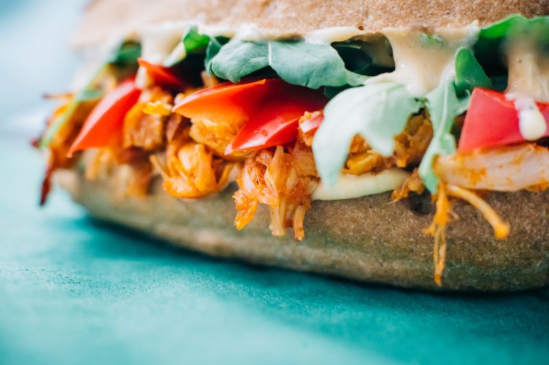 Double Stack Hot Chicken Sandwich with cheese