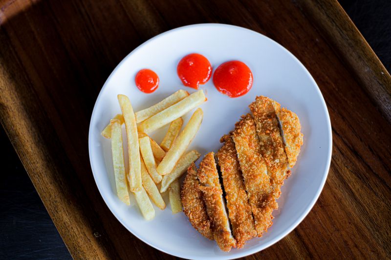 Signature hot chicken dish at Dave's hot chicken